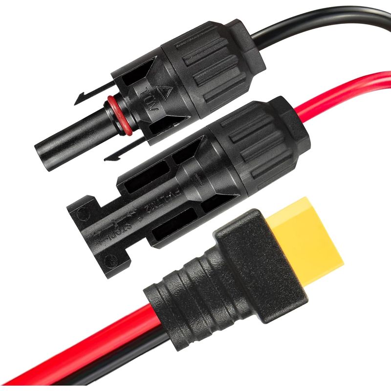 Xt90-buchse Auf Mc4 10 Awg 1,8 M 600 V 30 A Ul2468 Solarkabel Für Powerstation, Wohnmobil, Camping, Batterieladung – Flexibles Und Langlebiges Xt90-solarkabel
