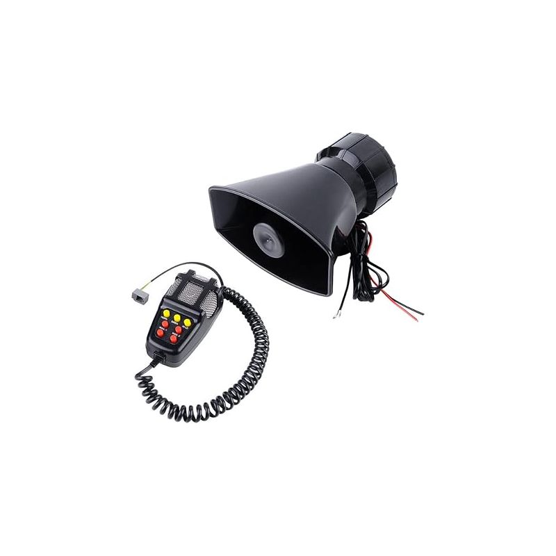 12v 7 Tons Son Voiture Sirène Corne Haut-parleur De Sirène Voiture Micro Pa Système Voiture Amplificateur Alarme Sirène Klaxon Corne Air Mégaphone