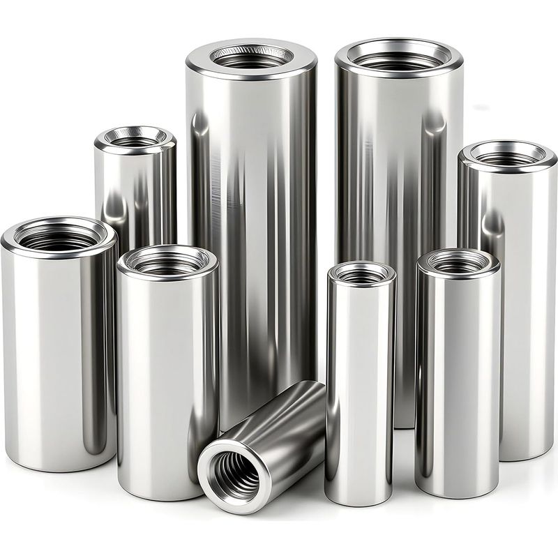 8 Stück M10 Rundgewinde-verbindungshülsen 10x30x14mm Aus Edelstahl 304, Gewindestangenhülse, Lange Zylindrische Mutter, Distanzstück Für Maschinen, Möbel Und Elektronische Geräte