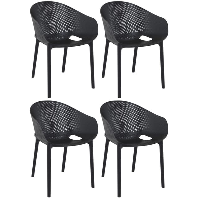Clp - 4er Set Stühle Sky Pro Schwarz