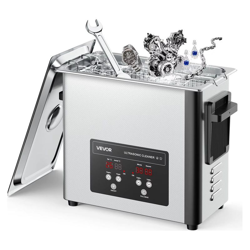 6-liter-ultraschallreiniger 40 Khz – Temperatur 0–80 °c – Edelstahl – Reinigung Von Uhren, Schmuck Und Münzen