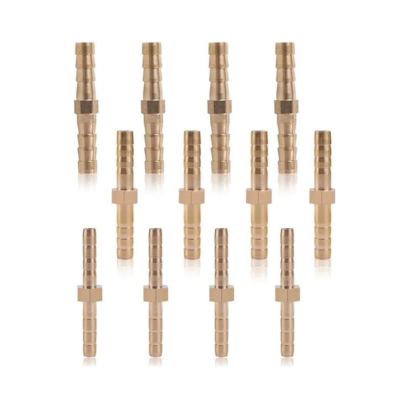Schlauchverschraubung Aus Messing, Rohrverschraubung, Gerade Schlauchtülle, 4 Mm/5 Mm/6 Mm, Für Luft-, Wasser- Und Gasschläuche, Metallisch