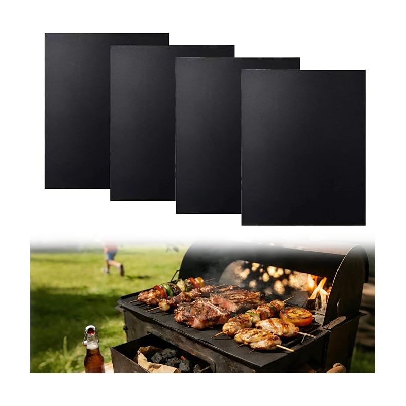 Backmatte Und Ofenbodenschutz – 4 Stück, Fest Und Individuell Zuschneidbar (40 X 33 Cm) – Für Backofen, Grill Und Grillrost