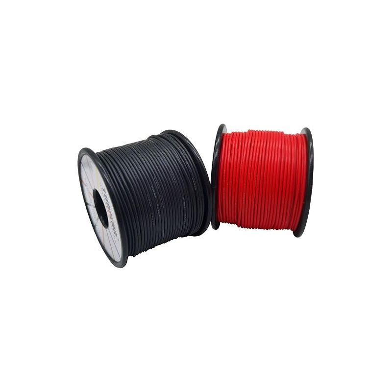 Elektrokabel 22 Awg, Schwarzes Kabel, Rotes Kabel, Flexibles Silikonkabel, 22-gauge-litze, Verzinntes Kupferkabel, Spule