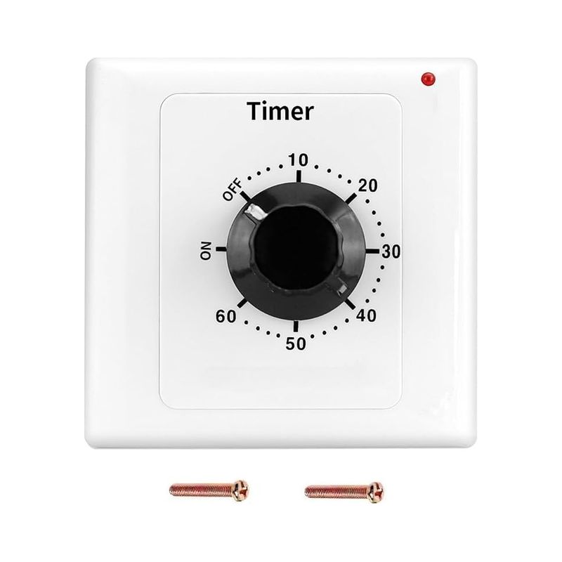 60-minuten-minuterie-unterbrecher, Ac 220 V, 15 A. Integrierter Minutenschaltuhr-rebours-zeitschalter Mit 86 Panneau-timer-befehlsknöpfen