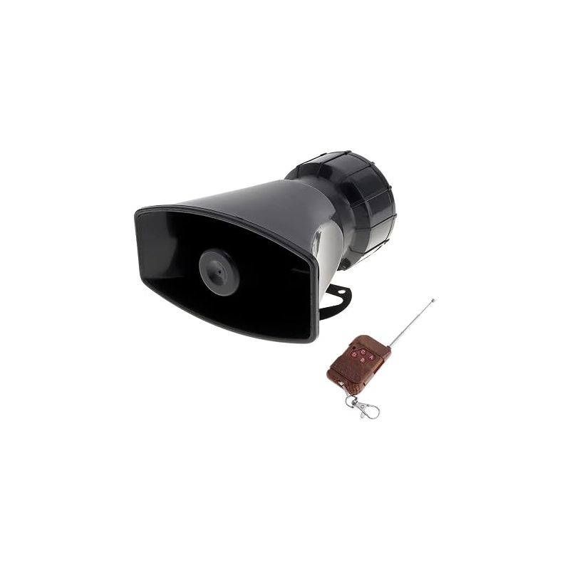 Lauter Warnalarm Für Auto, Polizei- Und Feuerwehrsirene, Lautsprecher, Fernbedienung, Braun, 12 V, 100 W