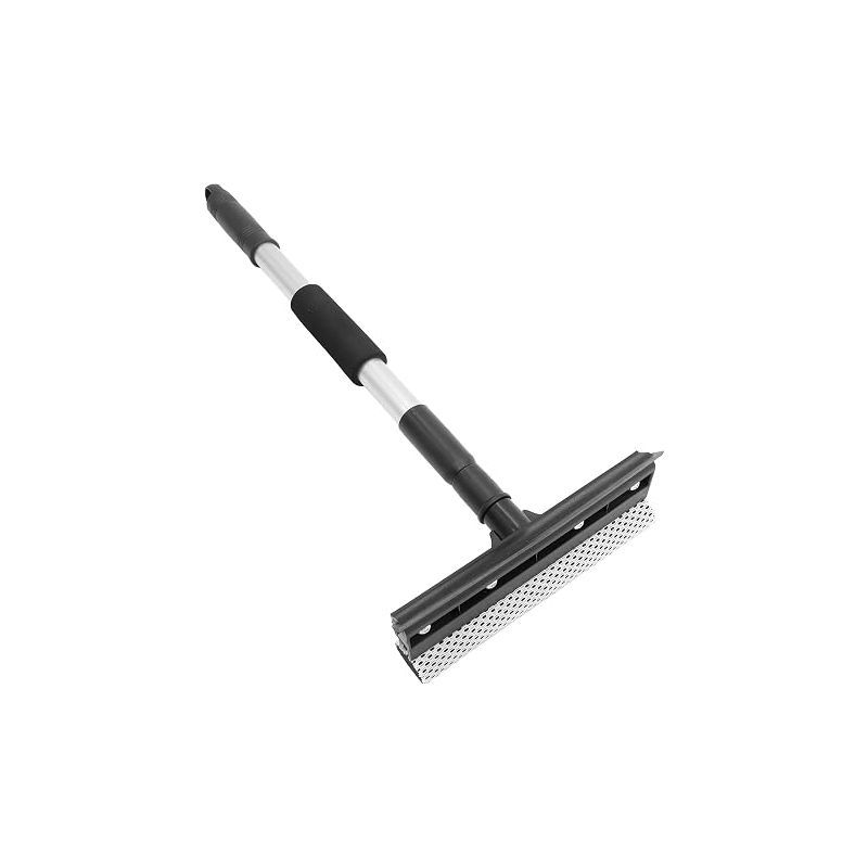 Doppelseitiger Teleskop-fensterabzieher Aus Edelstahl Mit Verstellbarem Griff (76 Cm) Zur Reinigung Hoher Autoscheiben