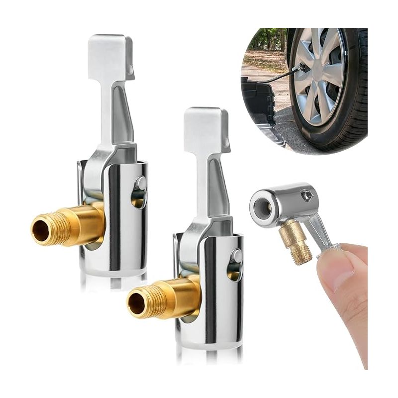 Ventiladapter Für Autos, Reifenventiladapter, Reifenaufblasdüse, Reifenventilklemme Für Auto, Fahrrad, Motorrad Und Kompressor