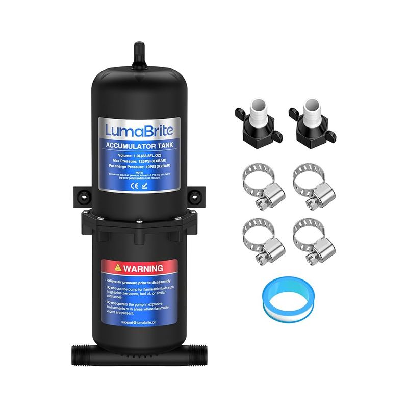 Vorgespannter Druckspeicher, 1125 Psi Druckbehälter Zur Stabilisierung Des Wasserdrucks Und Zum Schutz Der Pumpe In Wohnmobilen, Booten Und Anhängern