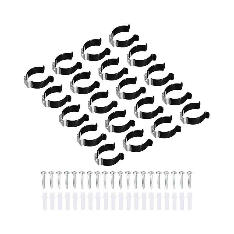 T10 U-clips Konsolenhalterung Für Led-lampenmontage, Edelstahl-leuchtstoffröhrenhalterung, Schraubrohrschellen, Schwarz