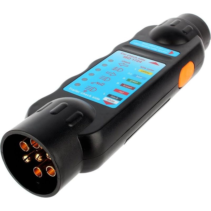 7-poliger Anhängerstecker-tester, Runder Lichtadapter, Anhängerschienen, Lkw, Pkw, Bremsregler, 9v-relais-ausgangstest, Beleuchtung, Kabel, Diagnosegeräte Für Wohnwagen/wohnmobile