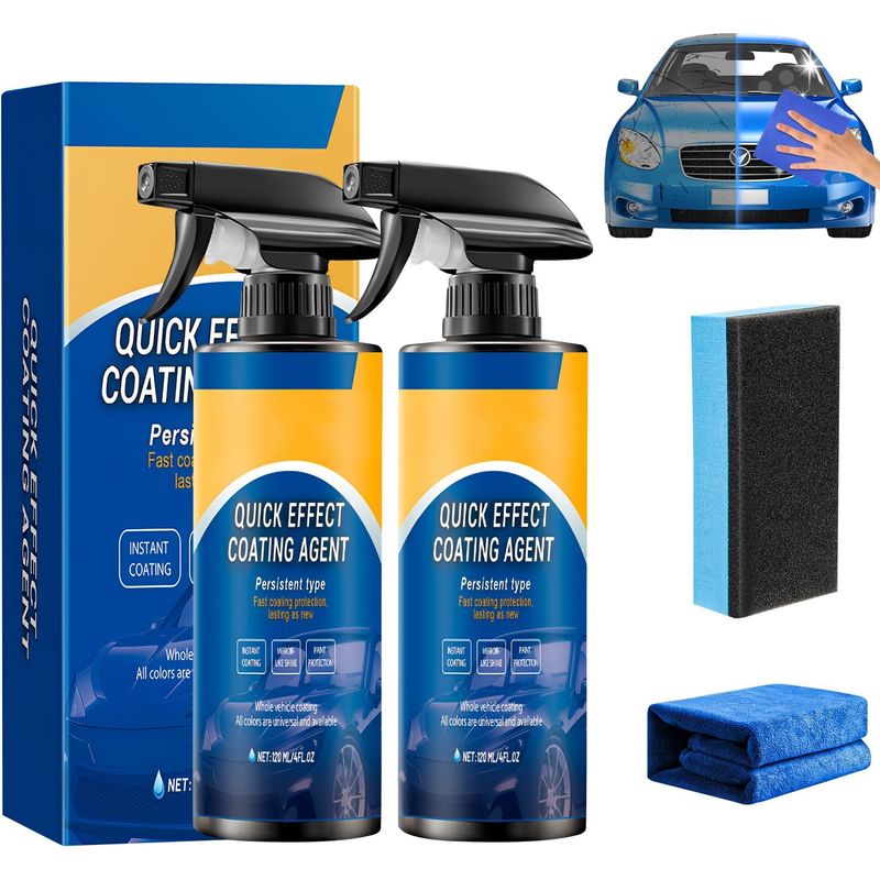 2-komponenten-autolackspray, Schnell Trocknend Und Hochwirksam, 3 In 1 Für Glänzenden Autolack, Reparatur, Aufhellung Und Schutz.