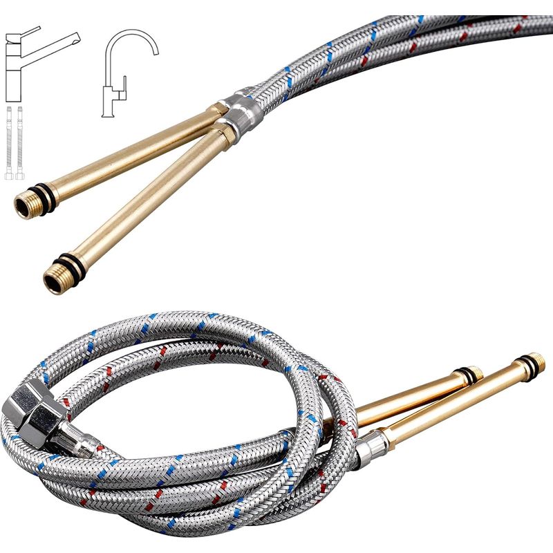 Flexibler Küchenarmaturschlauch, 60 Cm (3/8 Zoll) Verlängerung Für Mischbatterien, 3/8 Zoll