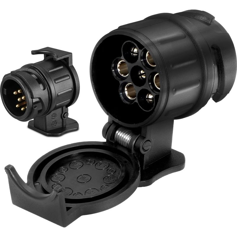 Stück 7-poliger Auf 13-poliger Anhängeradapter Und 13-poliger Auf 7-poliger Anhängeradapter, 12v Anhängerstecker-konverteranschluss Für Wohnwagen, Lkw, Wohnmobil, Autos Usw.
