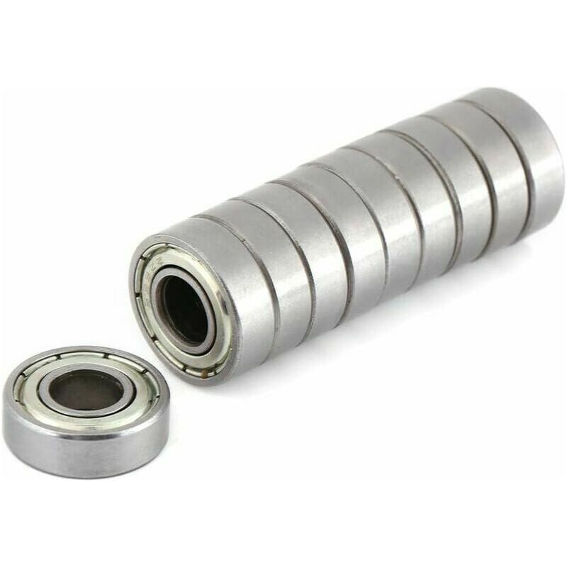 Satz Mit 10 Mini-hitzebeständigen Kugellagern Mit Flansch, Abgedichtet, Aus Robustem Stahl, Abmessungen 698zz 8x19x6mm.-inhhub