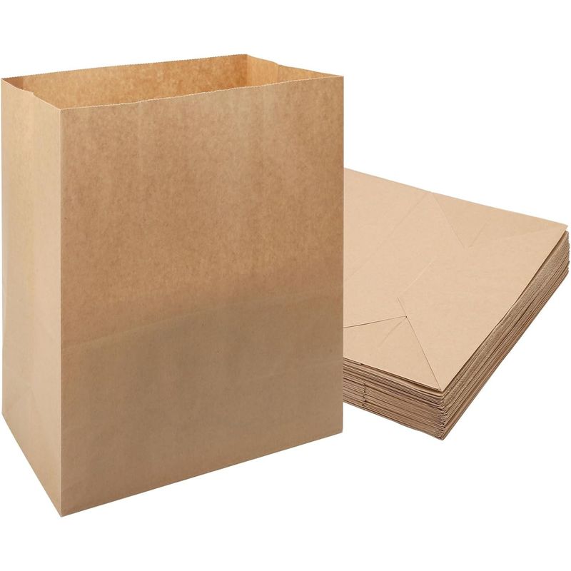 50 Stück Kraftpapiertüten, Kraftpapiertüten Mit Henkeln, Kraftpapiertüten, Basteltüten, Papiertüten, Große Kraftpapiertüten, Kartontüten, Verpackungstüten, Geschenktüten