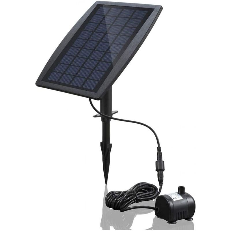 Solarbetriebene, Bürstenlose Teich-/springbrunnenpumpe Mit 9v 2,5w Solarpanel, 200 L/h. - Inhhub