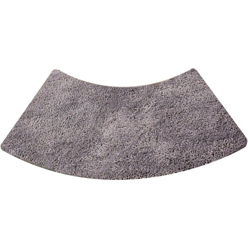 Inhhub Runde Duschmatte Mit Wellenrand, Viertelrund-mikrofaser-duschmatte, Maschinenwaschbar, Rutschfest, Grau, 45 X 100 Cm – Inhhub