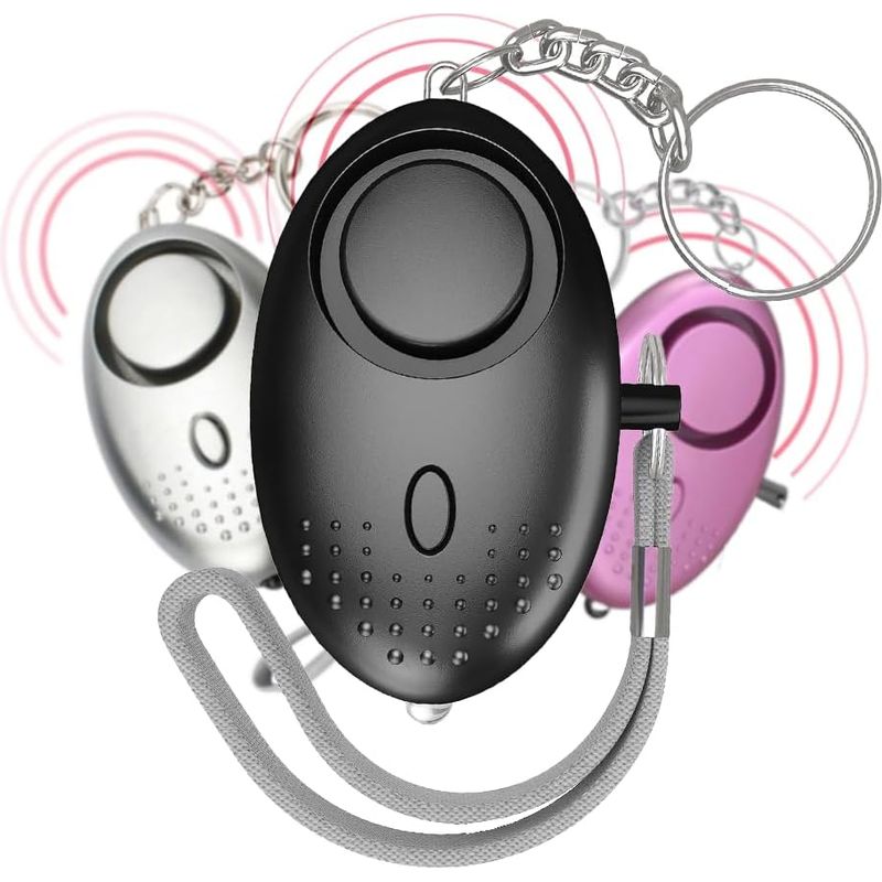Inhhub 3-teiliger Personenalarm, 130 Db Lauter Personenalarm Mit Notfallalarm Und Led-taschenlampe - Inhhub