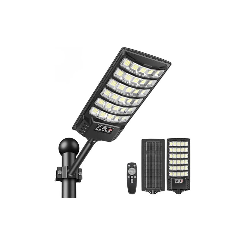 Led-außensolarlampe, Ip66-außenprojektor Mit Solarpaneel, 6.000 K, Bewegungsmelder, Außengartenbeleuchtung Mit Garagen- Und Garagenfernbedienung