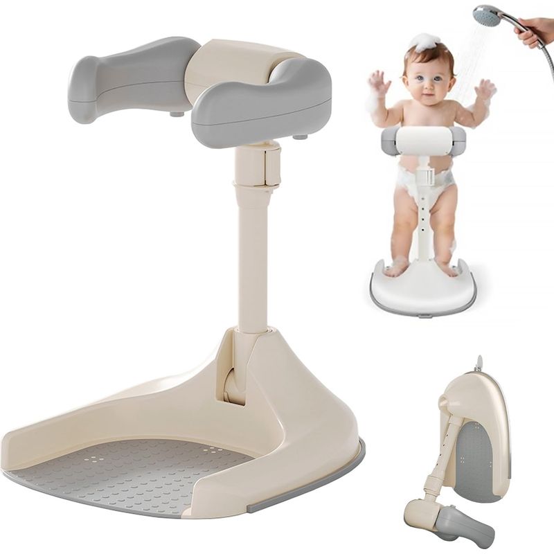 Baby-duschstütze, Verstellbare Kleinkind-duschstütze Mit Rutschfester Unterseite, Baby-badestütze Zum Laufenlernen, Ideal Für Babys Von 12 Bis 36 Monaten.