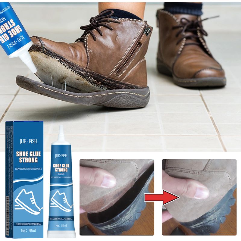 Schuhreparaturkleber, Speziell Für Schuhmacher Entwickelt, Klebstoff Für Sport- Und Lederschuhe, Wasserfester Reparaturkleber – 50 Ml – Biemmedue