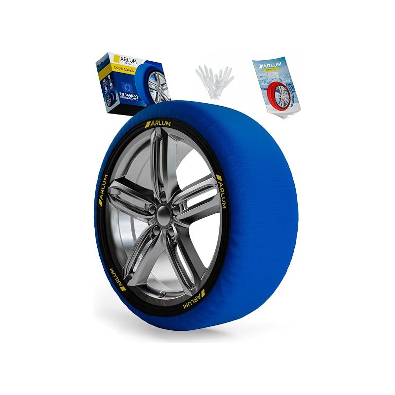 Arlum Chaussettes À Neige Textile - Chaussette Neige Pour Auto. Schneesocke Größe M Für R13-r19 M