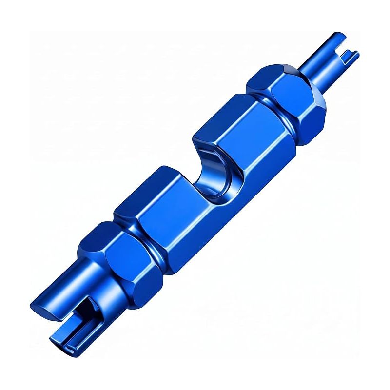Ventileinsatz-entferner Für Presta- Und Schrader-ventile, Blau, Sechseckig, Aus Aluminiumlegierung. Geeignet Für Fahrräder Und Mountainbikes.