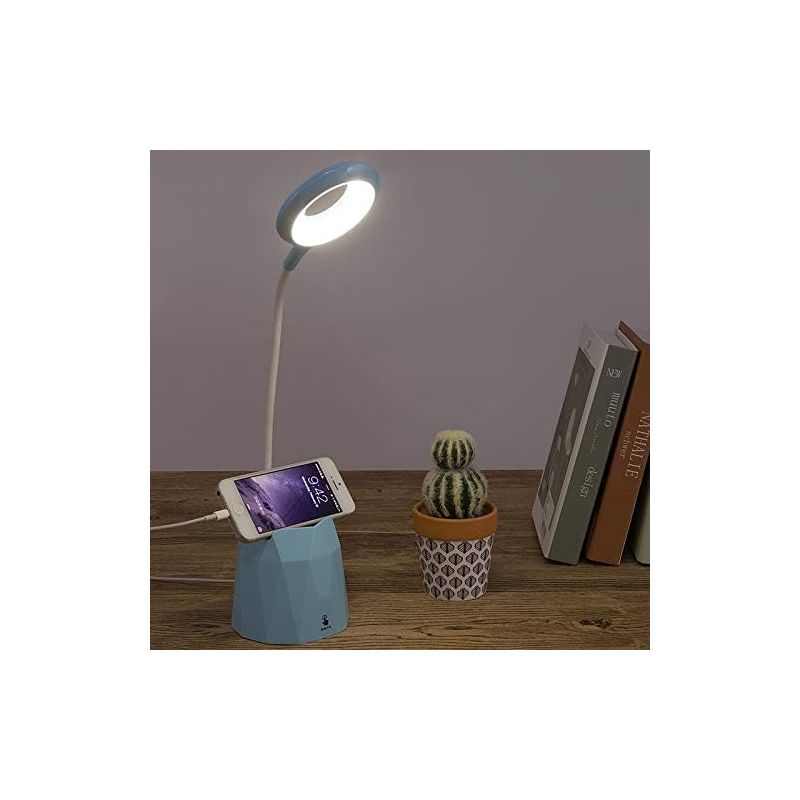 Schreibtischlampe, Dimmbare Led-schreibtischlampe, Augenschonende Tischlampe Für Kinder Mit 3 Beleuchtungsmodi (blau)