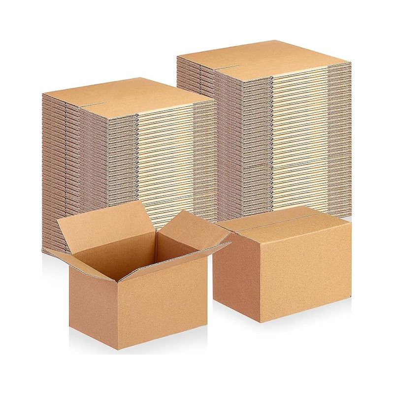 Versandkartons Aus Wellpappe, 15,5 X 10 X 10 Cm – Verpackungskartons Für Pakete, E-commerce Und Geschenke – Recycelbares Material – Braun