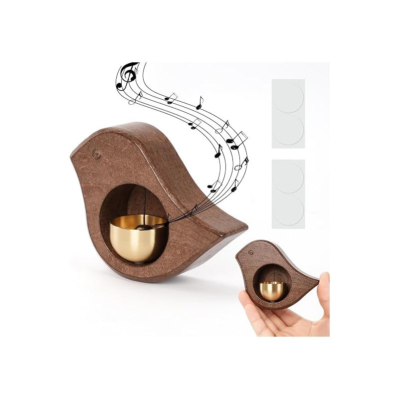 Türklingel Für Ladenbesitzer, Magnetische Holz-türklingel In Vogelform Mit Messingglocke, Kabellose, Selbstklebende Türklingel Für Cafés, Geschäfte Und Kühlschrankdekoration