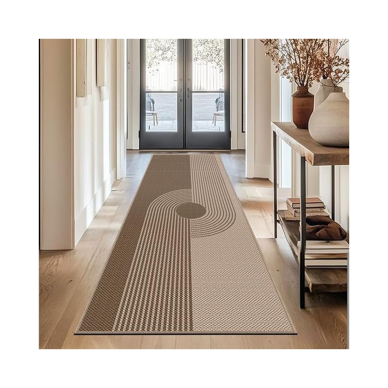 Flurteppich, Rutschfester, Waschbarer Teppich In Jute-optik Für Küche, Wohnzimmer, Flur, Eingangsbereich, Braun, 80 X 200 Cm