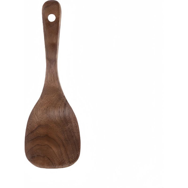 1 Flacher Reislöffel Aus Holz Mit Antihaftbeschichtung, 22 X 7,5 Cm, Braun
