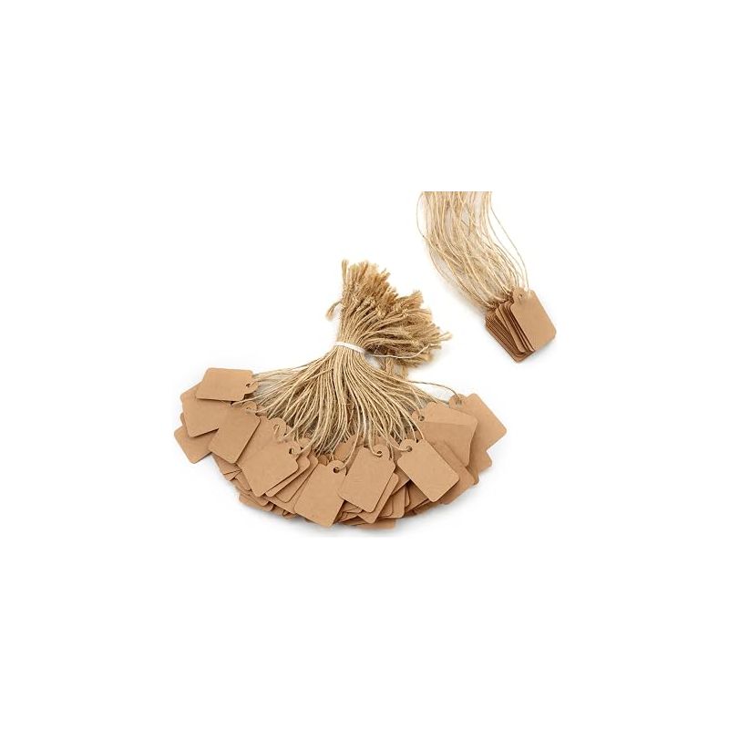 Preisschilder Aus Kraftpapier, Geschenkanhänger Aus Juteseil, Für Kleidung, Schmuck Und Andere Waren, 3,5 X 2,2 Cm