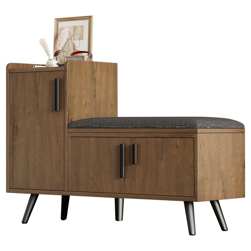 Schuhbank 100×34×69 Cm, Schuhaufbewahrungsbank, Eingangsbereichbank Mit 3 Türen, Aufbewahrungseinheit Für Den Eingangsbereich