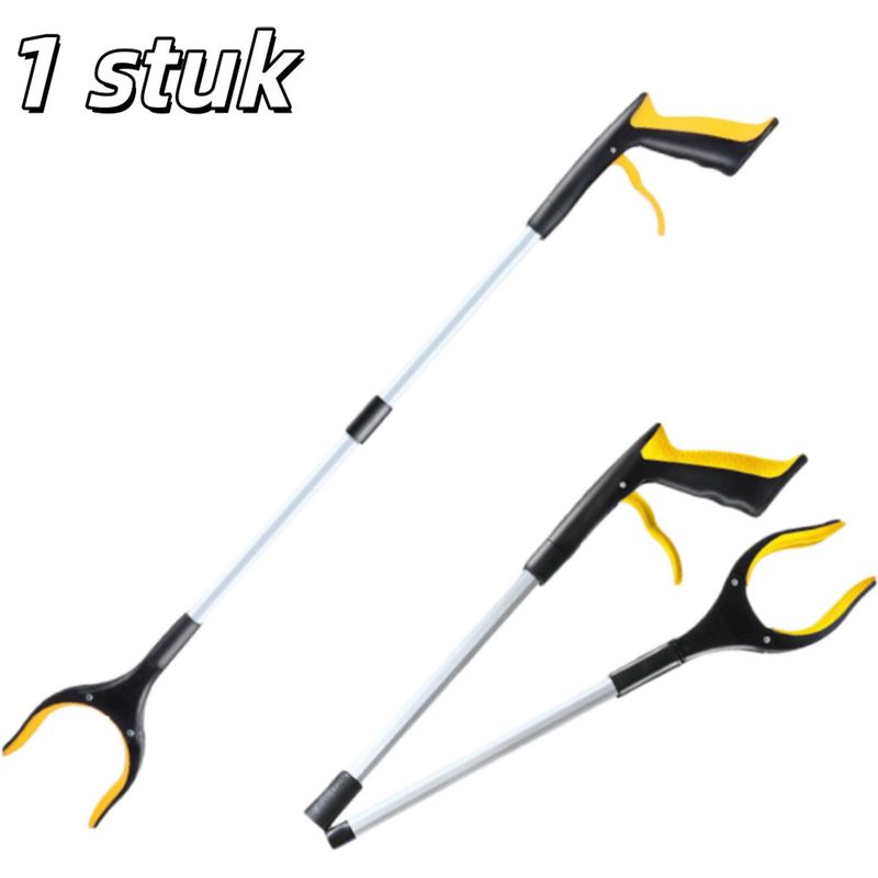 83 Cm Multifunktionale, Faltbare Abfallgreifer Aus Aluminiumlegierung, Gelb