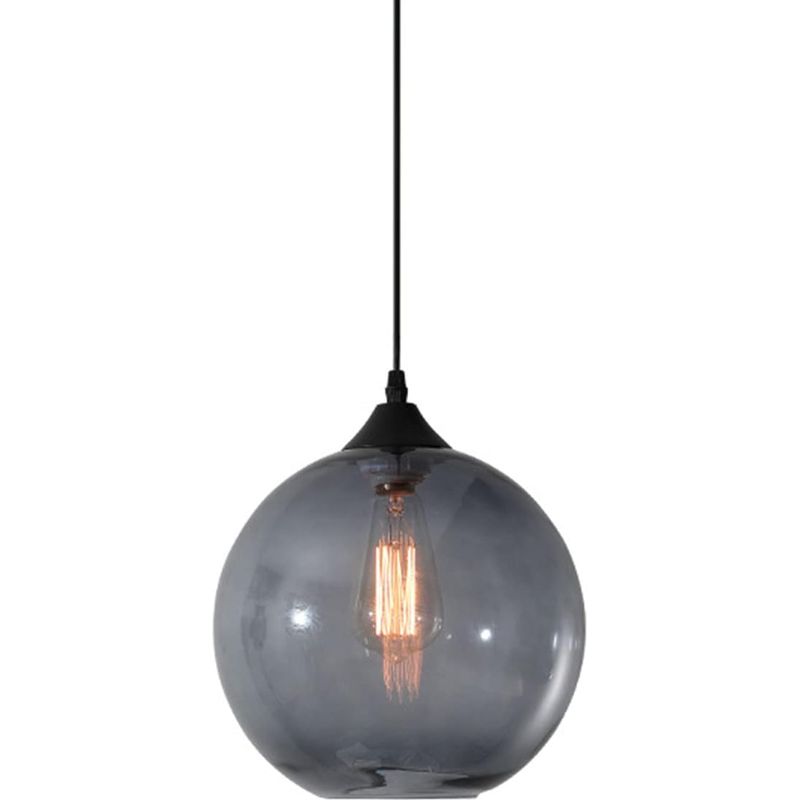 Glaskugel-pendelleuchte Im Industrie-vintage-stil, E27-fassung, Mini-kronleuchter, 1-flammig, Küche, Esszimmer, Schlafzimmer, Grau