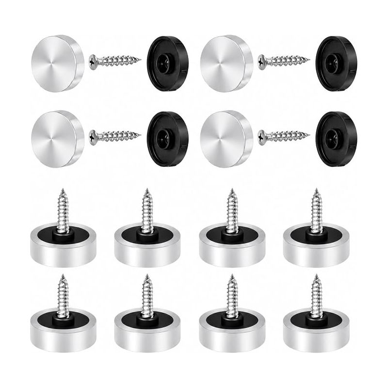Spiegelschrauben, Schraubenabdeckungen Aus Edelstahl, Dekorative 22-mm-abdeckungen Aus Gebürstetem Metall, Ästhetische Befestigungsabdeckungen Für Möbel Und Paneele, Schutzsets Für Tischdecken