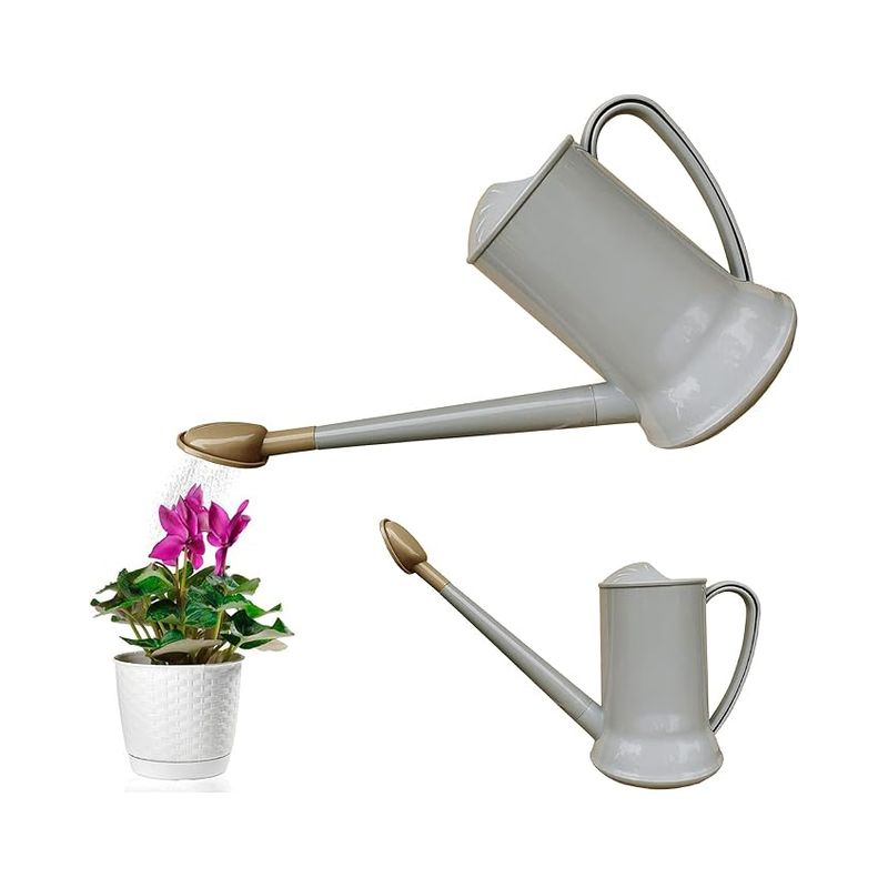 Liter Lange Ausguss-kunststoff-sprinkler-pflanzengießkanne Mit Abnehmbarem Ausguss, Wassersprühflasche Für Drinnen Und Draußen, Garten, Haus, Blumen, Bonsai-pflanzen (grau)