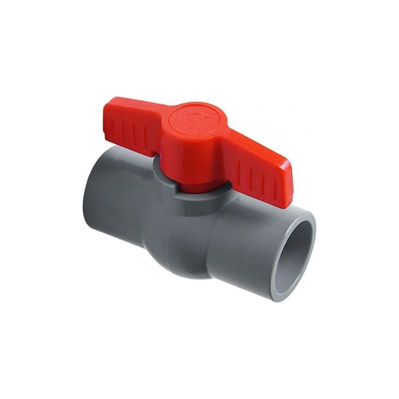 Pvc-kugelhahn, Kompaktes Zweiwege-t-ventil Zur Durchflussregulierung In Abwasserrohren, Grau, 32 Mm