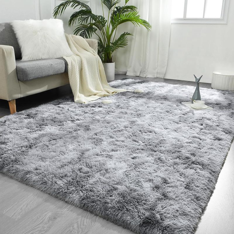 Tapis De Salon Shaggy Lavable, 160x230 Cm Carpet Moderne Antidérapant Intérieur Longs Moelleux Tapis, Longues Soft Tapis Grand Tapis Pour Salon Chambre Couloir (grau, 160x230 Cm) -inhh