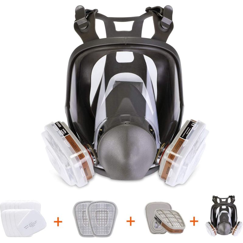 Masque À Gaz Masque, Masque Peinture Avec Filtre,respirateur Visage À Vapeur Organique,protection Respirateur Visage, Ce-zertifizierung