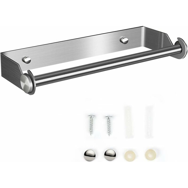 Papierhandtuchspender, Küchenrollenhalter, Alufolien- Und Frischhaltefolienspender, Wandmontierter Küchenrollenspender (silber).-inhhub
