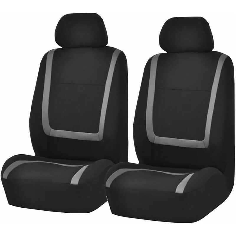 Inhhub Universal-autositzbezug-set, Universal-autositzbezüge Für Fahrer Und Beifahrer, Zubehör Für Die Innenraumgestaltung (grau)-in