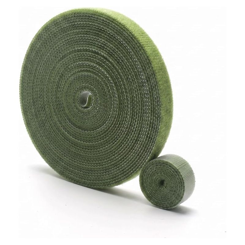 Wiederverwendbares Grünes Pflanzenband 10 Mm X 25 M Gartenbinder Flexibles, Rückstandsfreies, Verstellbares Klettband, Das Die Stängel Nicht Beschädigt Geeignet Für Klettertomaten In Gärten Und Gewäch