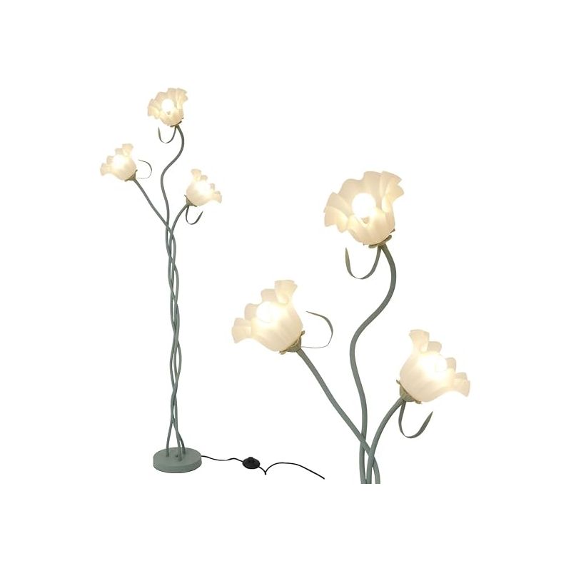 Stehlampe, Wohnzimmerlampe, Dreiflammenleuchte, Lampenschirm, Fußschalter, Beleuchtung Für Wohnzimmer, Schlafzimmer, Büro, Arbeitszimmer, Schwanenhals