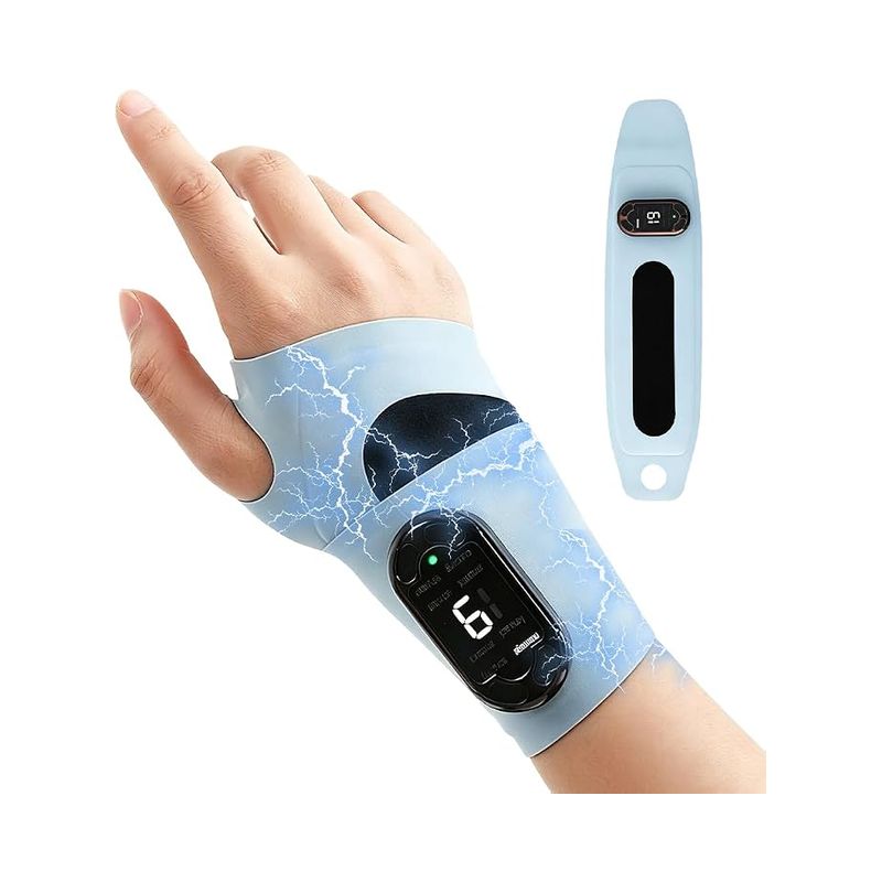 Handgelenkmassagegerät, Entspannender Elektrostimulator Mit 8 Modi Und 19 Intensitätsstufen, Wiederaufladbar, Zur Linderung Von Sehnenentzündungen Und Muskelschmerzen