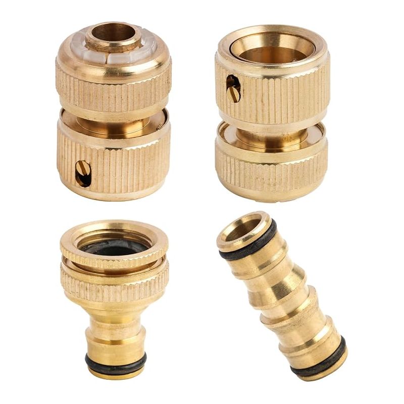 Gartenschlauchverbinder Aus Messing, 1/2-zoll-schnellkupplung, 3/4-zoll-schlauchadapter (männlich Und Weiblich)