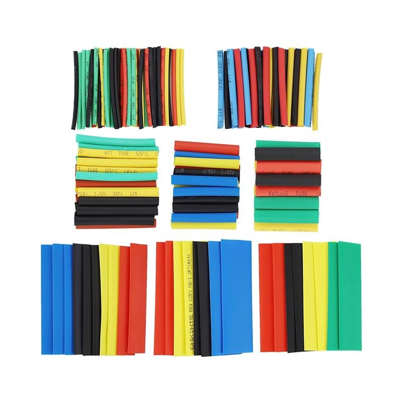 Thermoretractable Gaine - Thermokabel-set Für Elektrisches Kabel 2: 1, Thermokabel-set Mit Elektrischer Isolierung, 5 Farben Und 8 Taillen