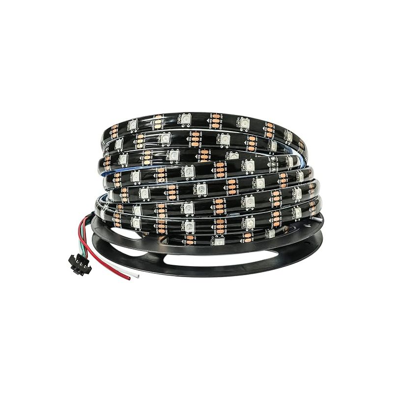 Ip65 Wasserdichter Rgb-led-streifen, 5 M, 5 V, 5050 Pixel, 150 Leds, Schwarze Platine, Einzeln Ansteuerbar, Intelligente Farbsteuerung Für Diy-dekorationsprojekte